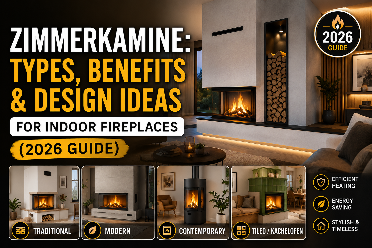Zimmerkamine guide 2026 fireplace ideas